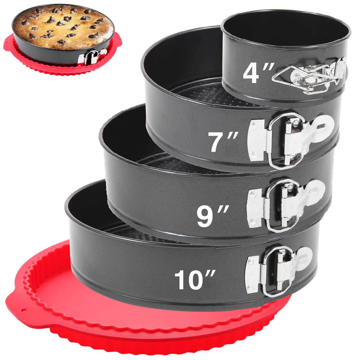 Fensiden 4-inch springform pan with removable bottom for easy release.