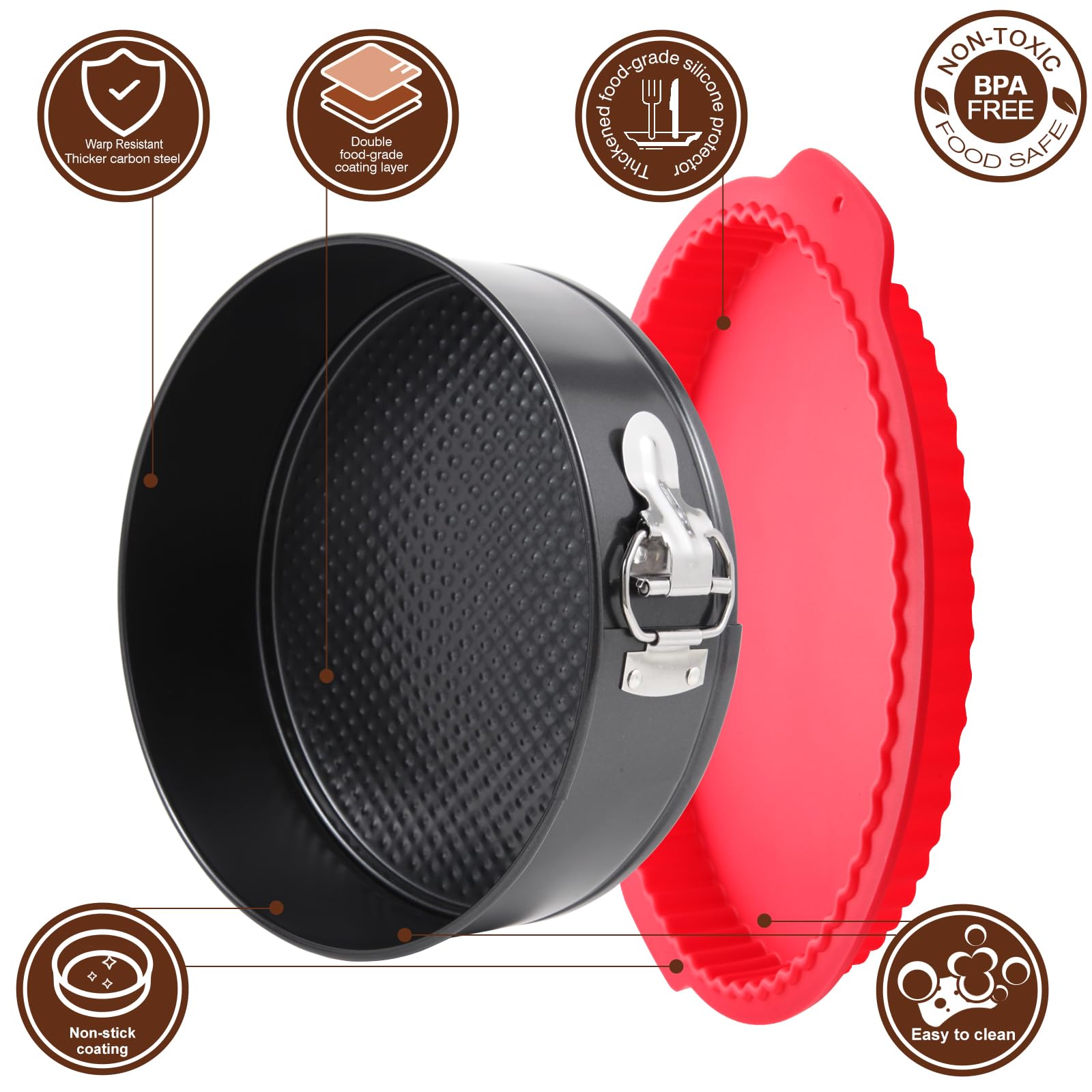 Fensiden 9-inch springform pan ideal for medium cheesecakes with even bake.