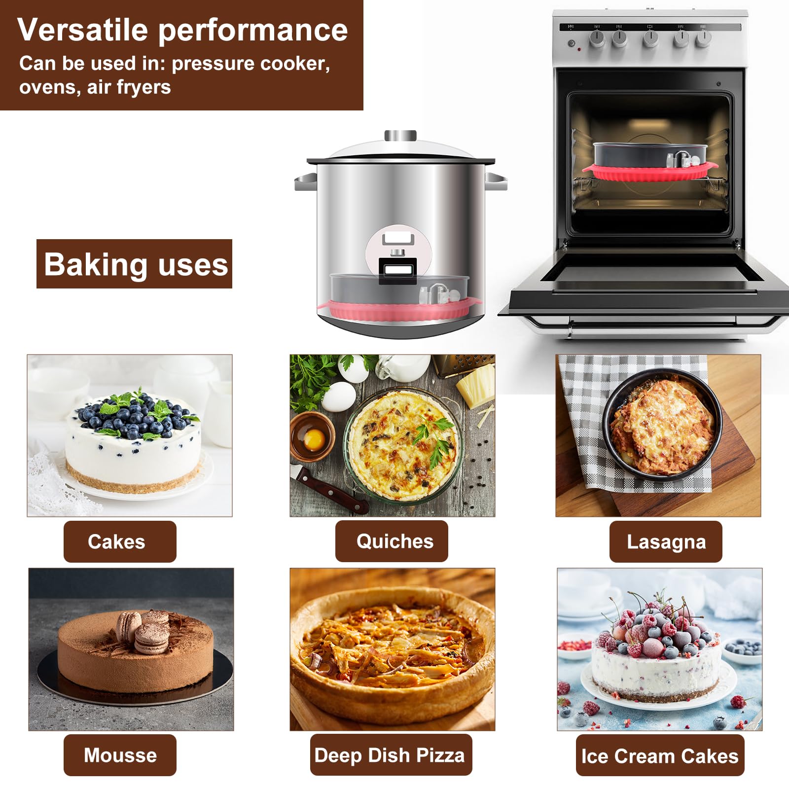 Fensiden thickened silicone protector on the pan protects edges during bake.