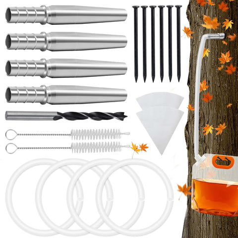 Feoang maple taps: durable stainless steel for repeated harvests.