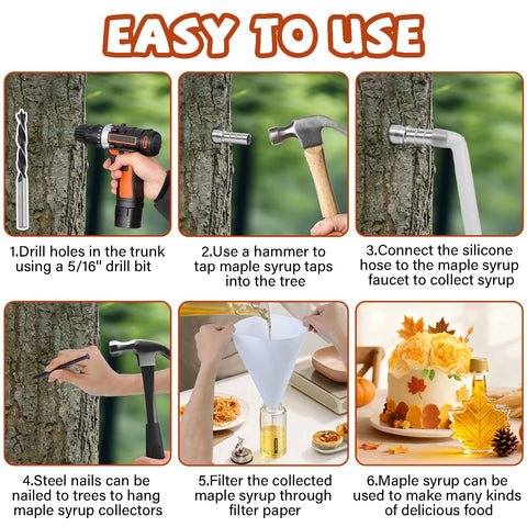 Feoang cleaning brushes: easy cleaning after sap collection.