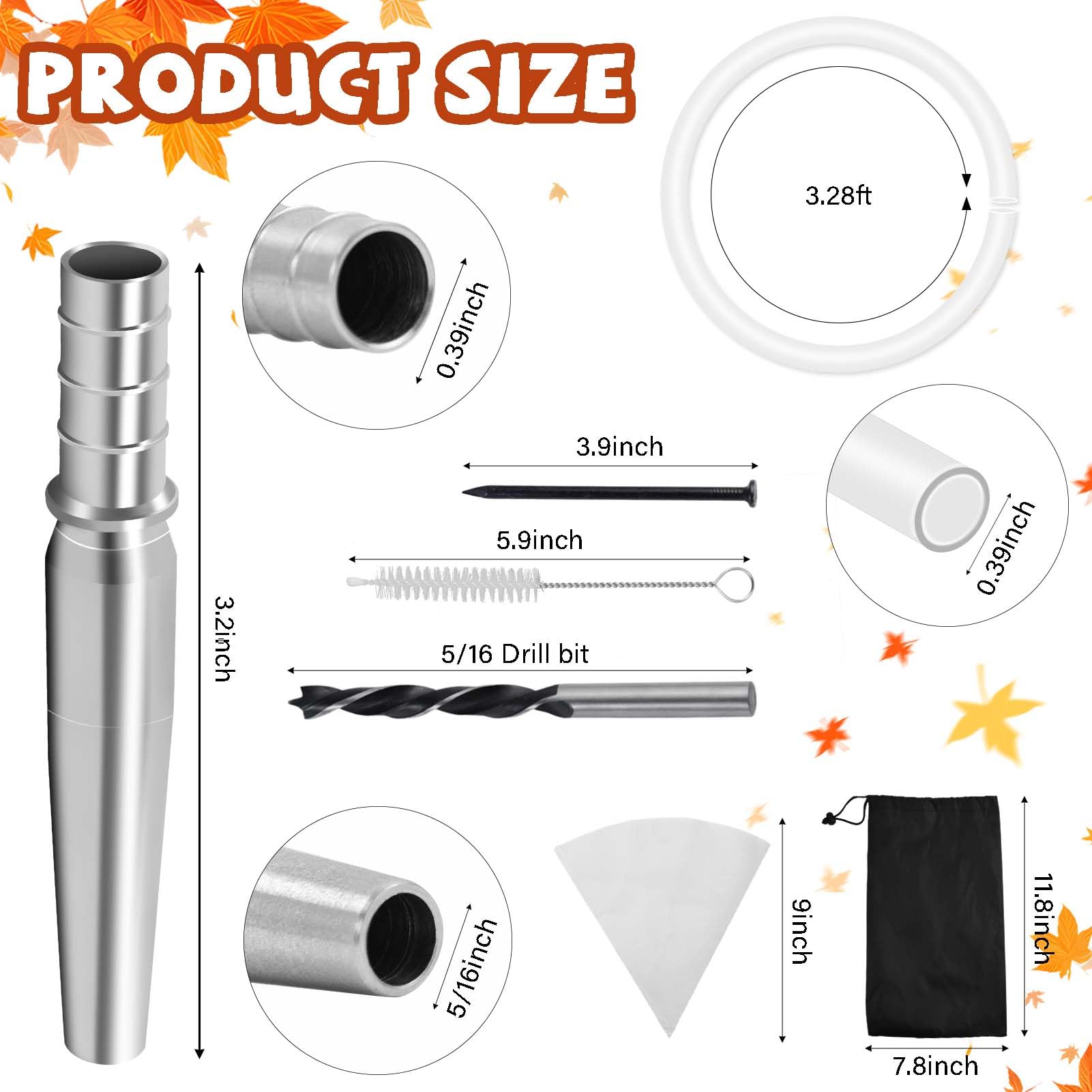 Feoang silicone tubing: food-grade, odorless sap collection.