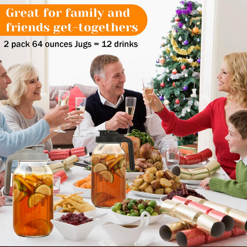 FEODSEW refrigerator-ready beverage jar keeps drinks organized and fresh.