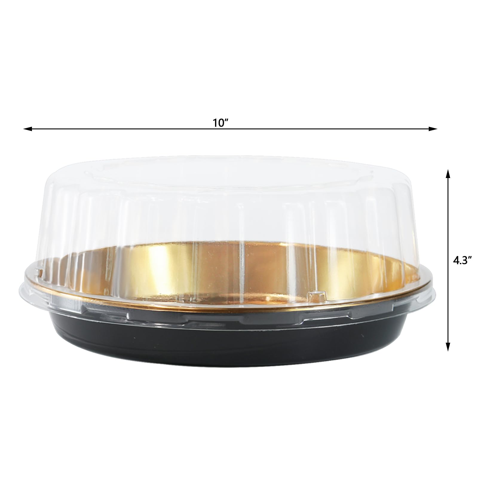 FEOOWV round cake carrier with black bottom for sturdy protection during transit