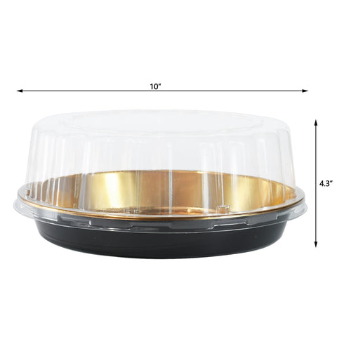 FEOOWV round cake carrier with black bottom for sturdy protection during transit