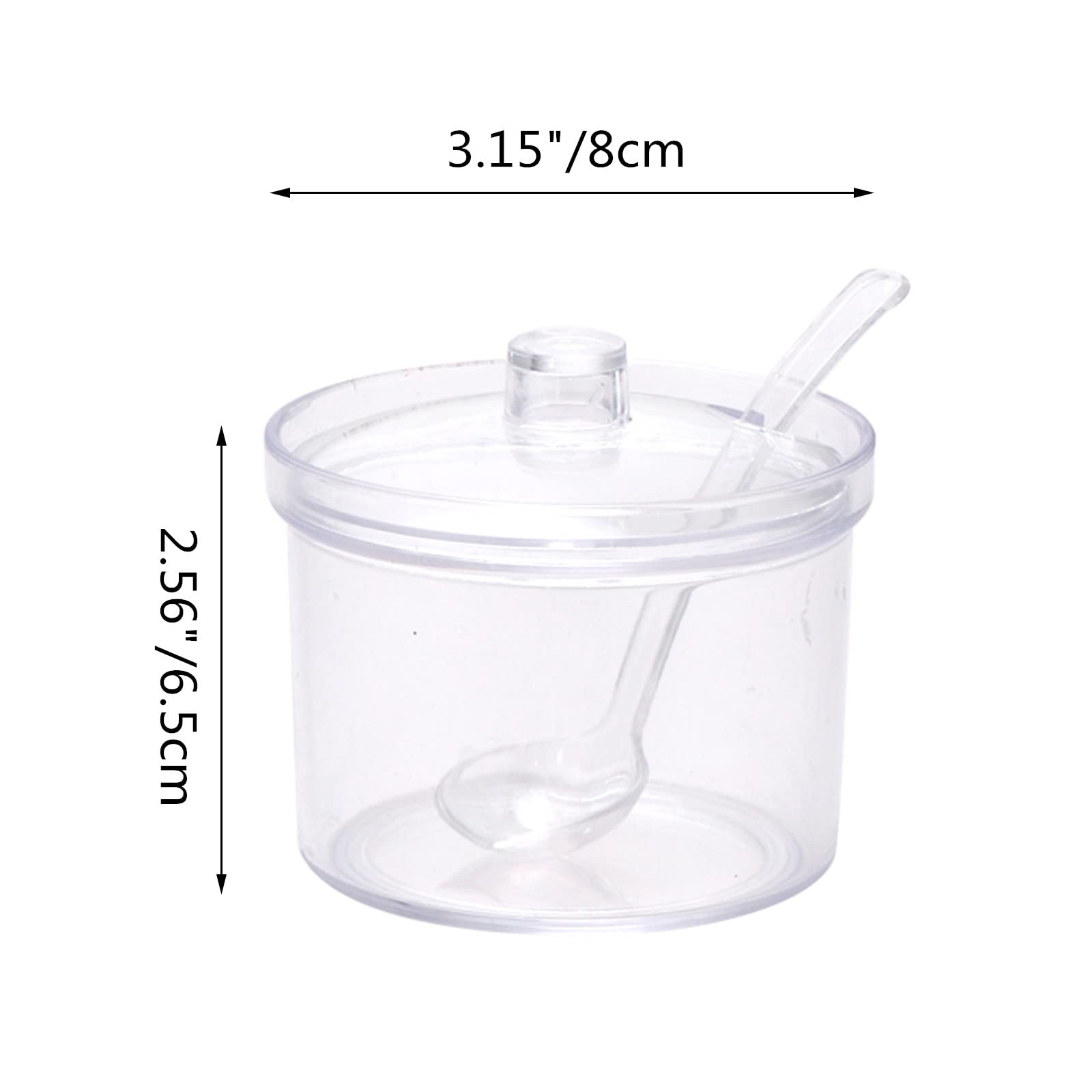 FEOOWV acrylic spice containers with lids, perfect for sealing and preserving flavors.