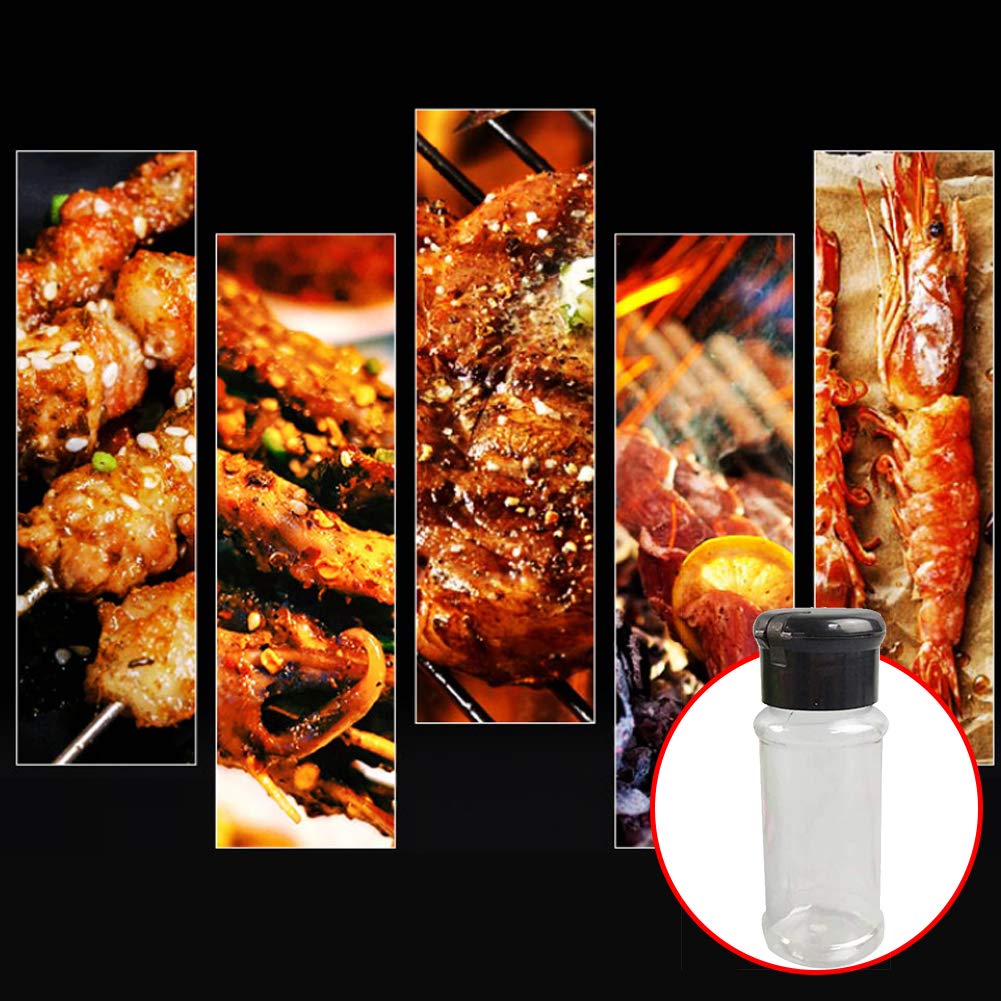 FEOOWV durable black plastic spice bottles for reliable storage.