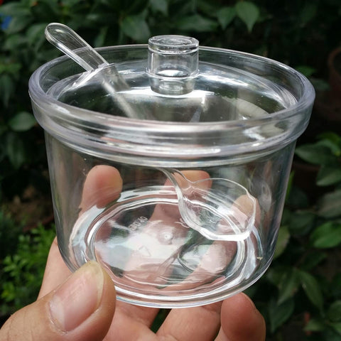 FEOOWV clear sugar and salt jars, 210 ml capacity for easy portioning.