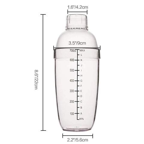FEOWV shaker showing scales for accurate pours during prep.