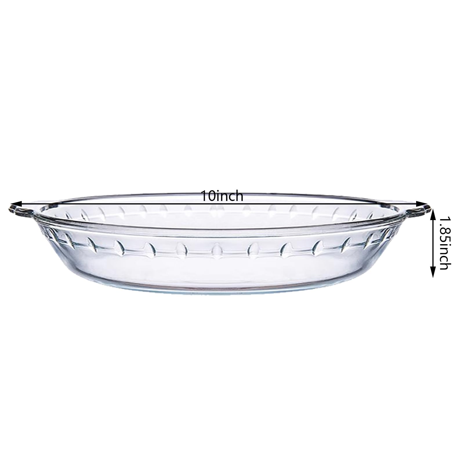 FEOOWV glass baking dish in clear finish for oven-to-table use
