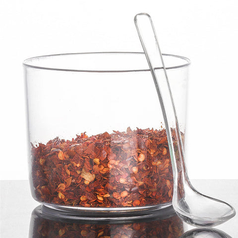 FEOOWV 4-pack acrylic storage jars, easy to clean and wipe.
