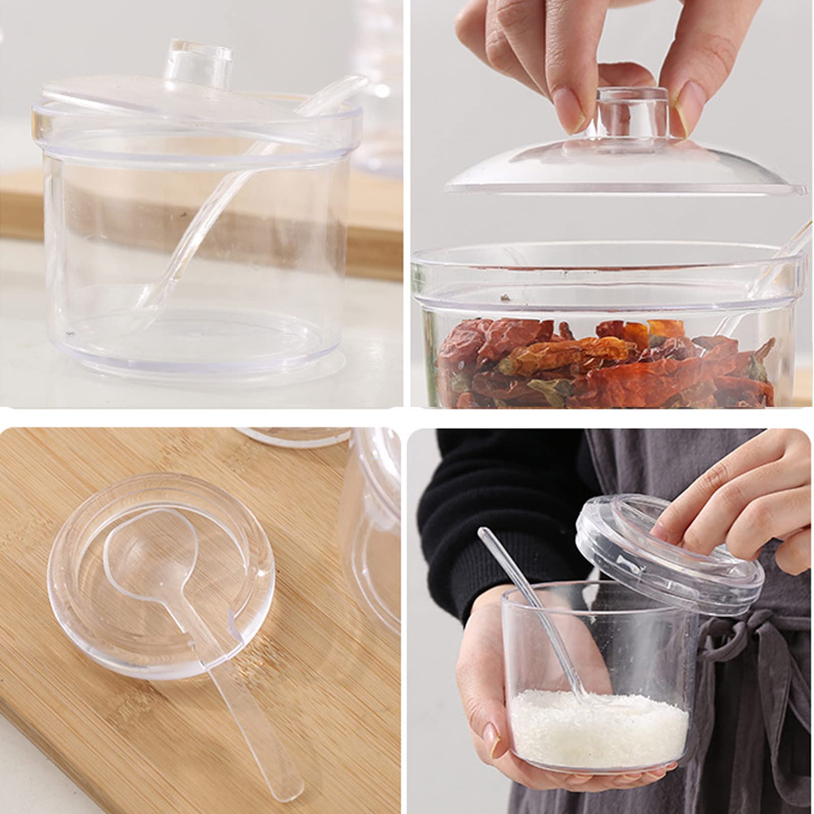 FEOOWV tea jar with lid keeps loose tea fresh and accessible.