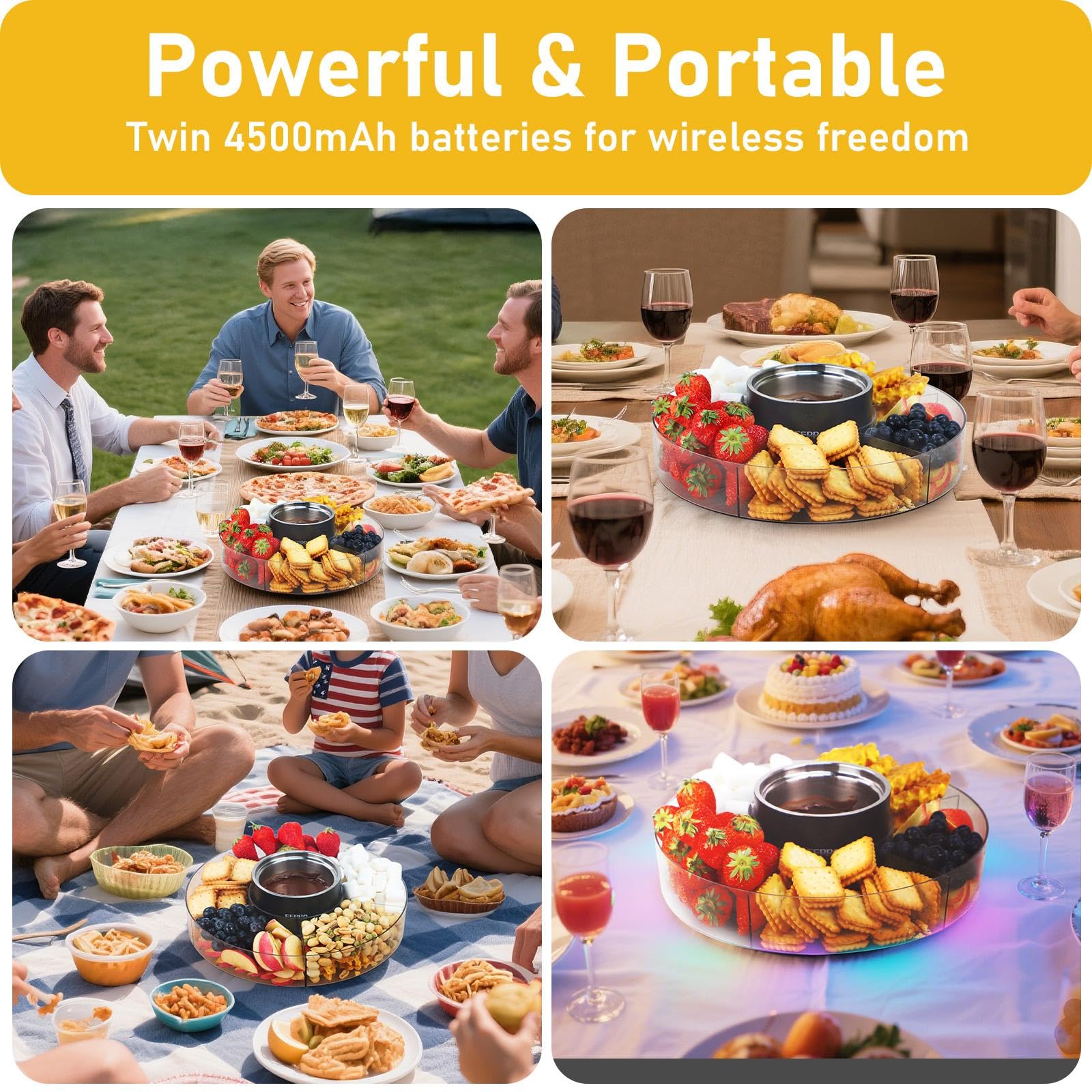 FEPPO portable design suits indoor and outdoor parties and camping
