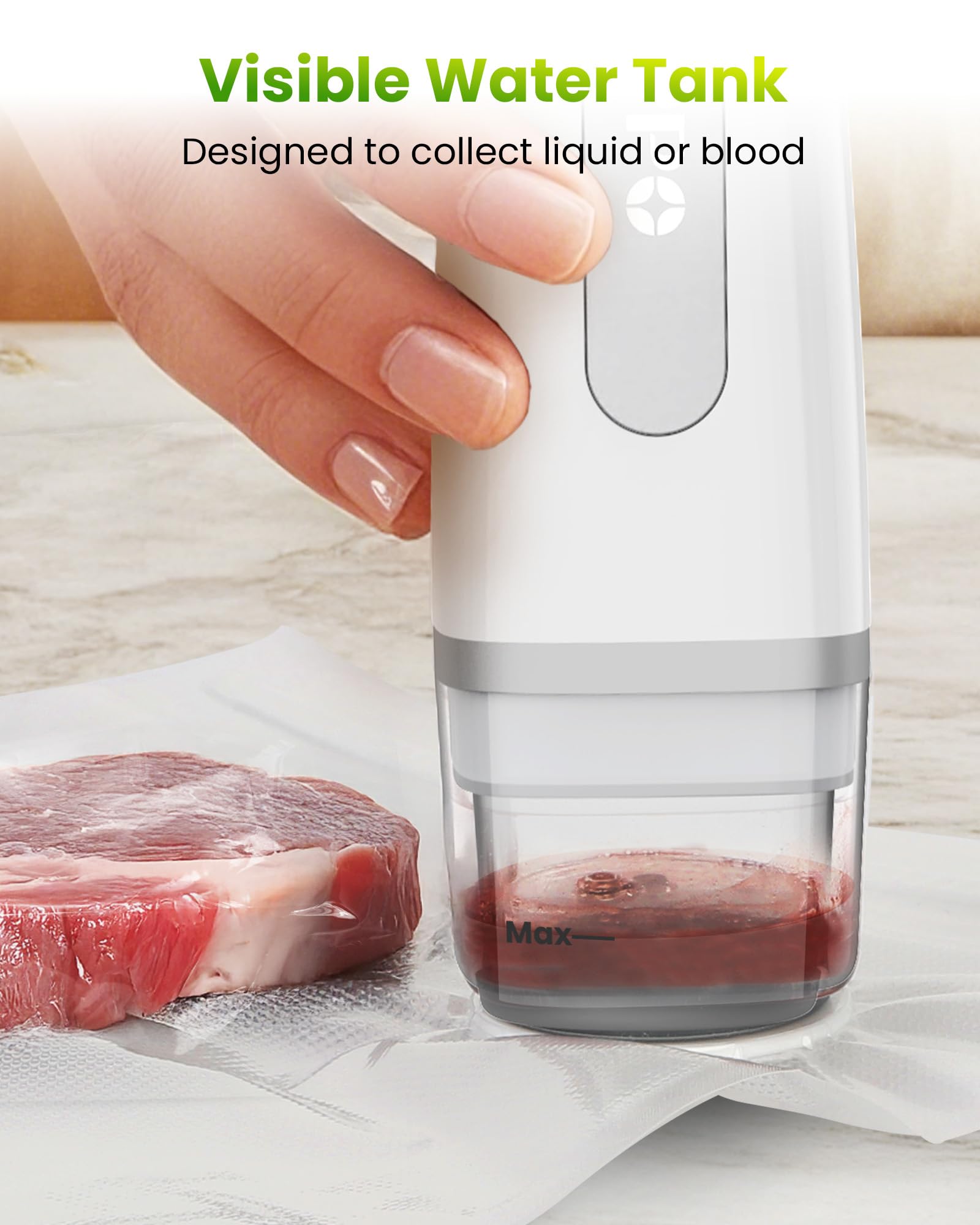FEPPO handheld vacuum sealer in compact design ideal for travel