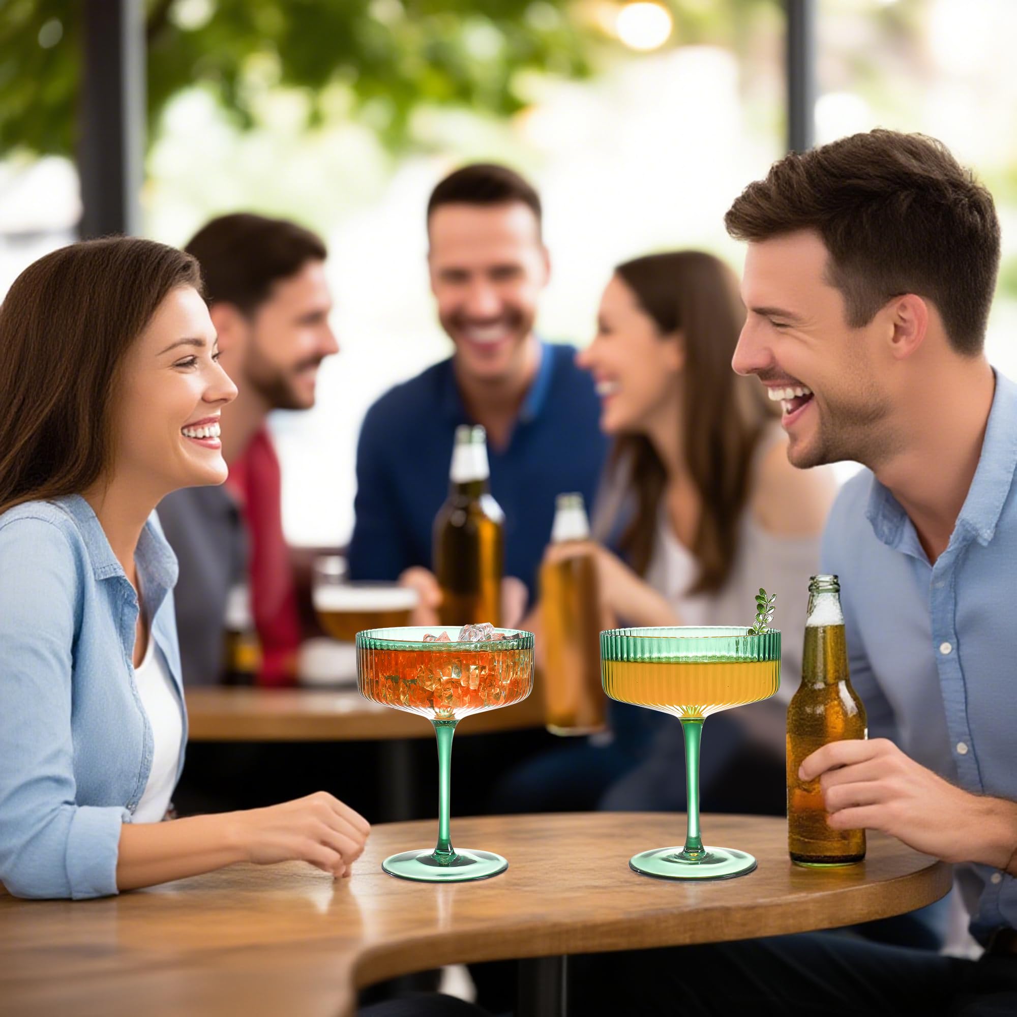 FERAHI espresso martini glasses with stylish, sip-ready design
