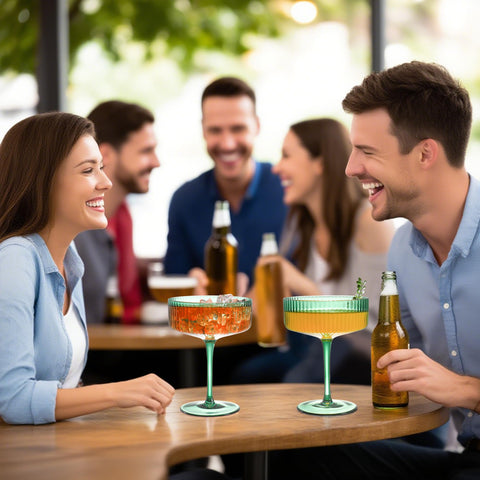 FERAHI espresso martini glasses with stylish, sip-ready design