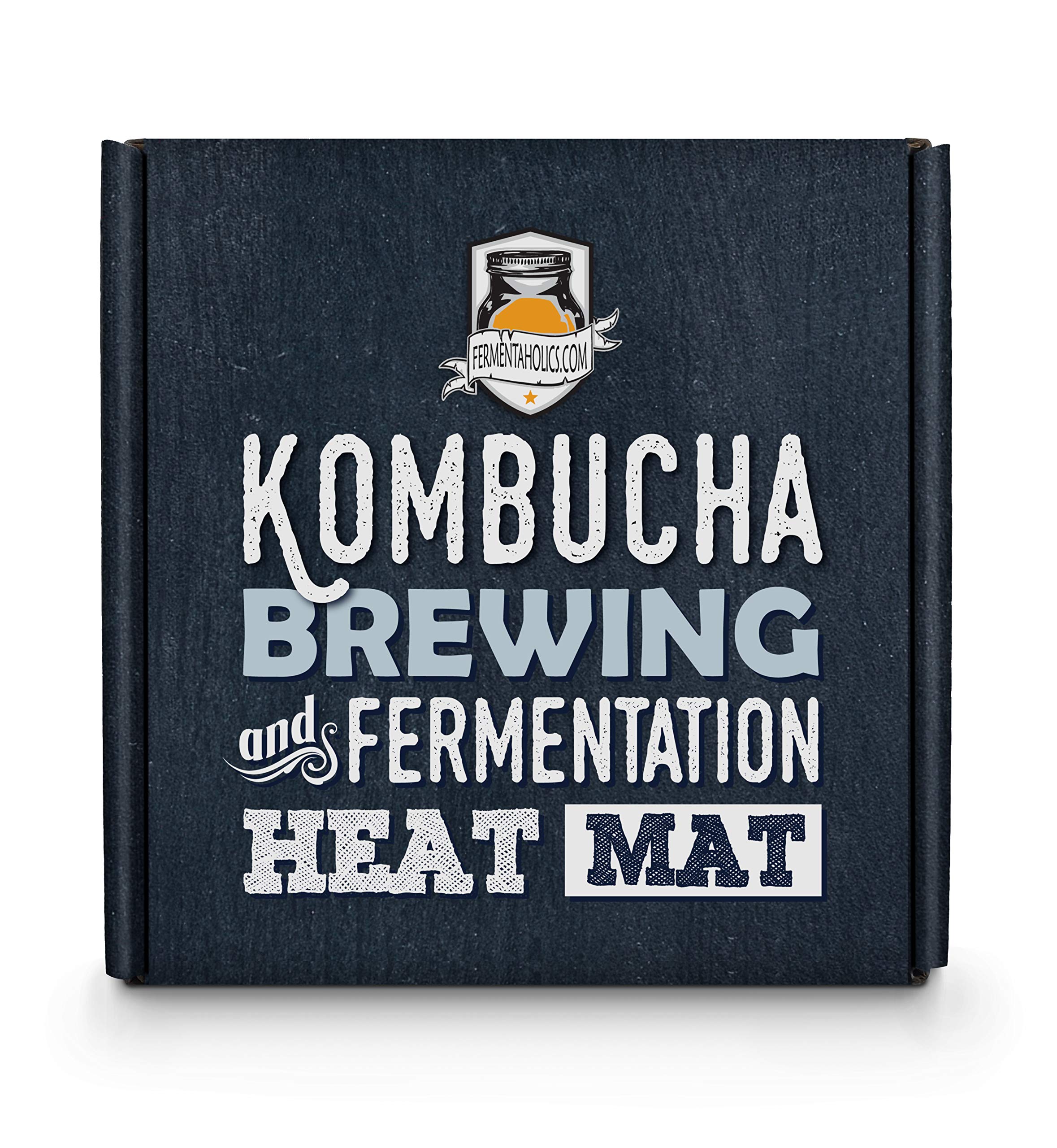 Fermentaholics Kombucha Heater on a brew vessel providing even heat for steady fermentation.