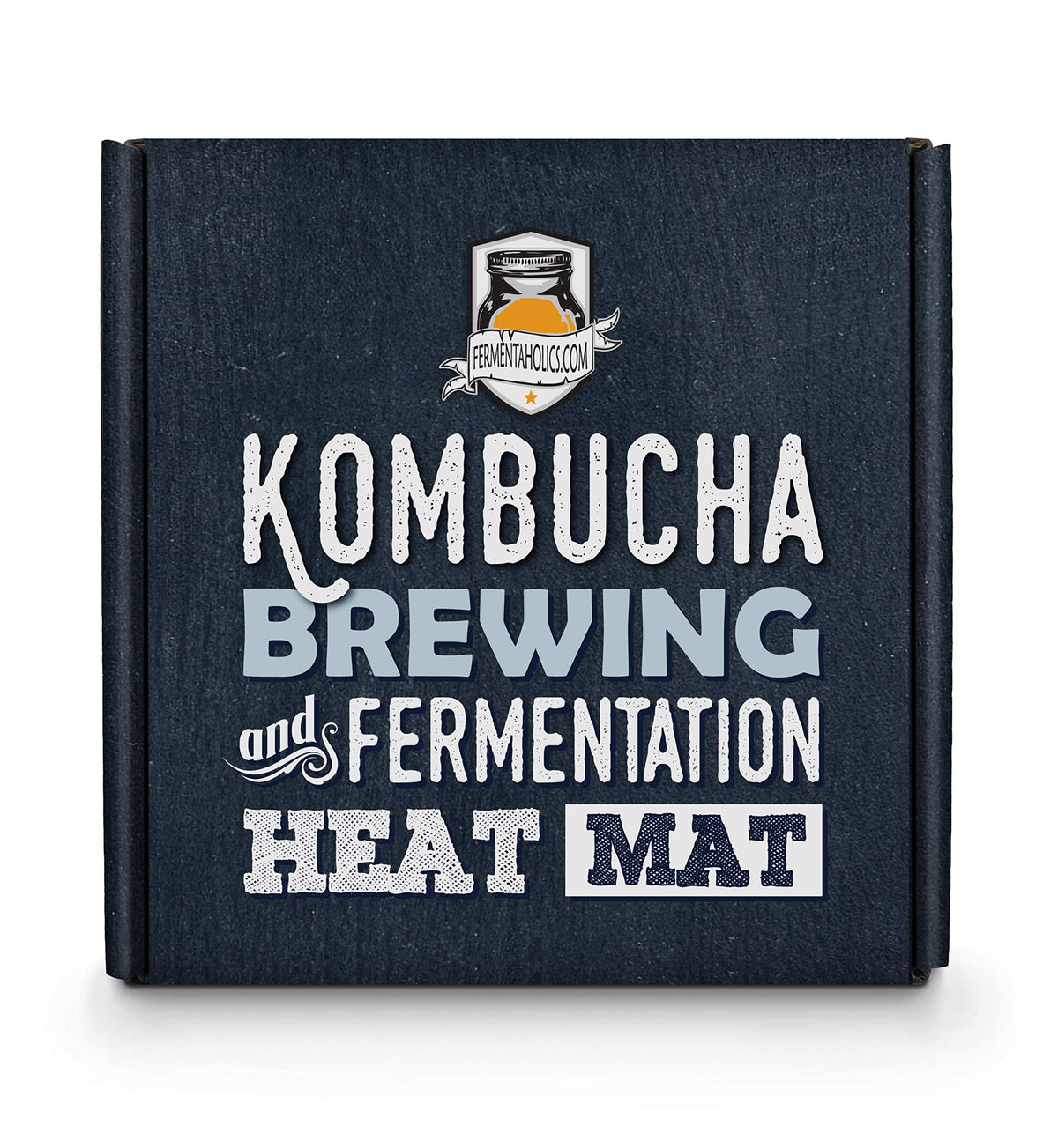 Fermentaholics Kombucha Heater on a brew vessel providing even heat for steady fermentation.