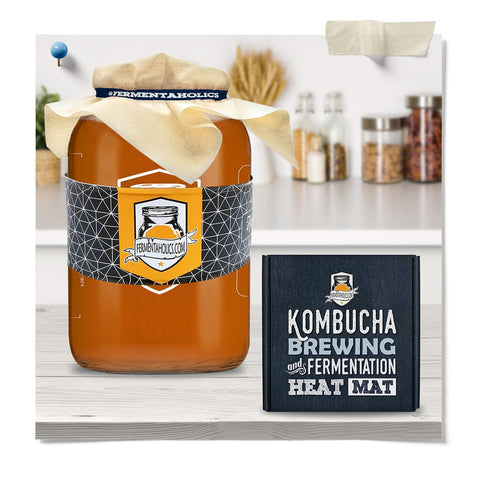 Fermentaholics Kombucha Heater supports kefir, sauerkraut, kimchi, and tempeh fermentations with gentle heat.