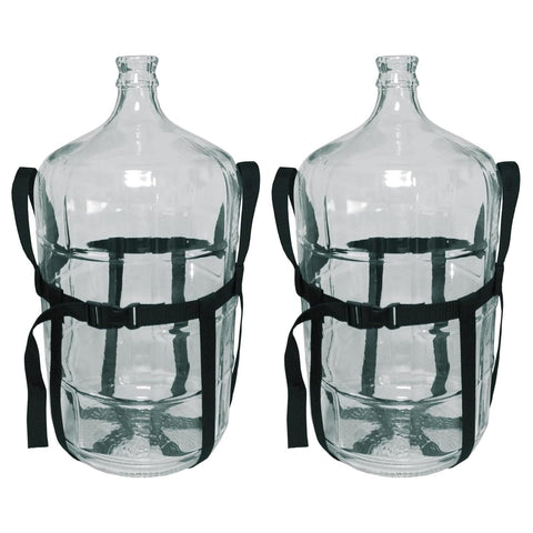 Fermtech carboy carrier in use moving a 5-gallon jug safely.