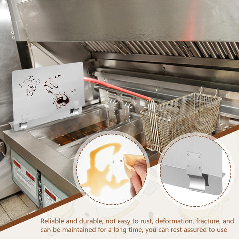 Ferraycle splash guard keeps kitchen cleaner during frying.