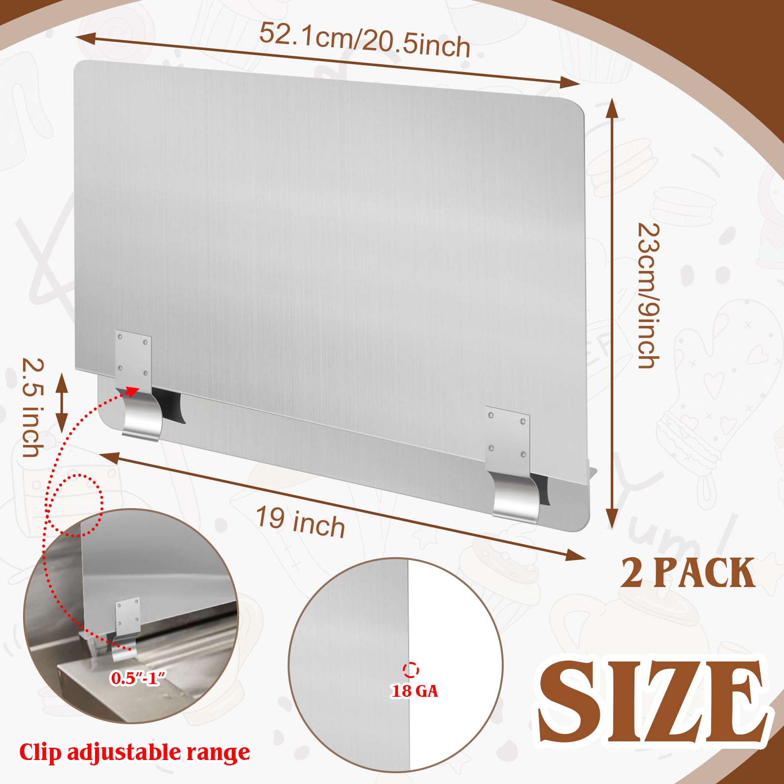 Ferraycle stainless steel splash guard folded for compact storage.