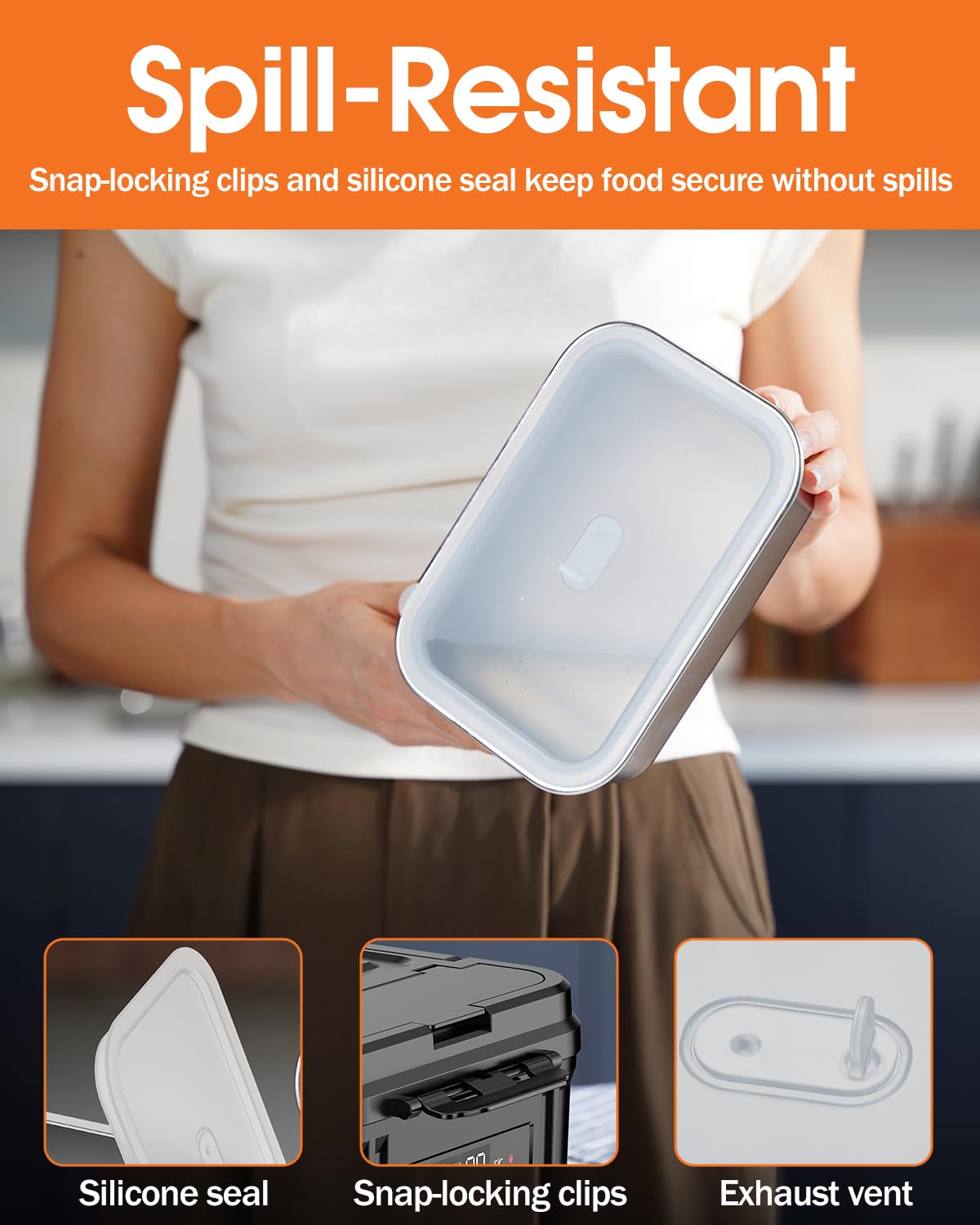 FERVINOW dishwasher-safe container simplifies post-meal cleanup.