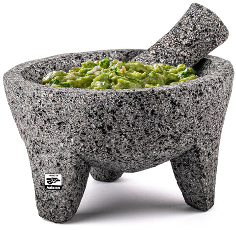 FESTMEX molcajete 8-inch bowl for authentic grinding and bold flavors.