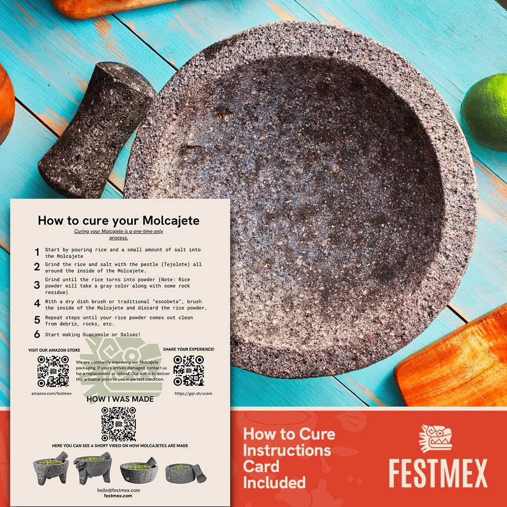 FESTMEX mortar and pestle set designed for durable, repeated grinding.