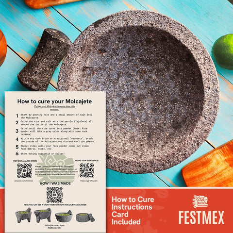 FESTMEX mortar and pestle set designed for durable, repeated grinding.