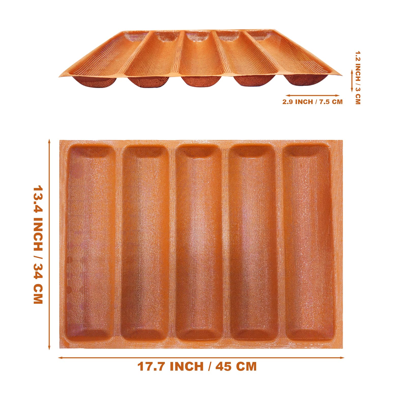FETESUR silicone perforated baking forms side view highlighting even browning.