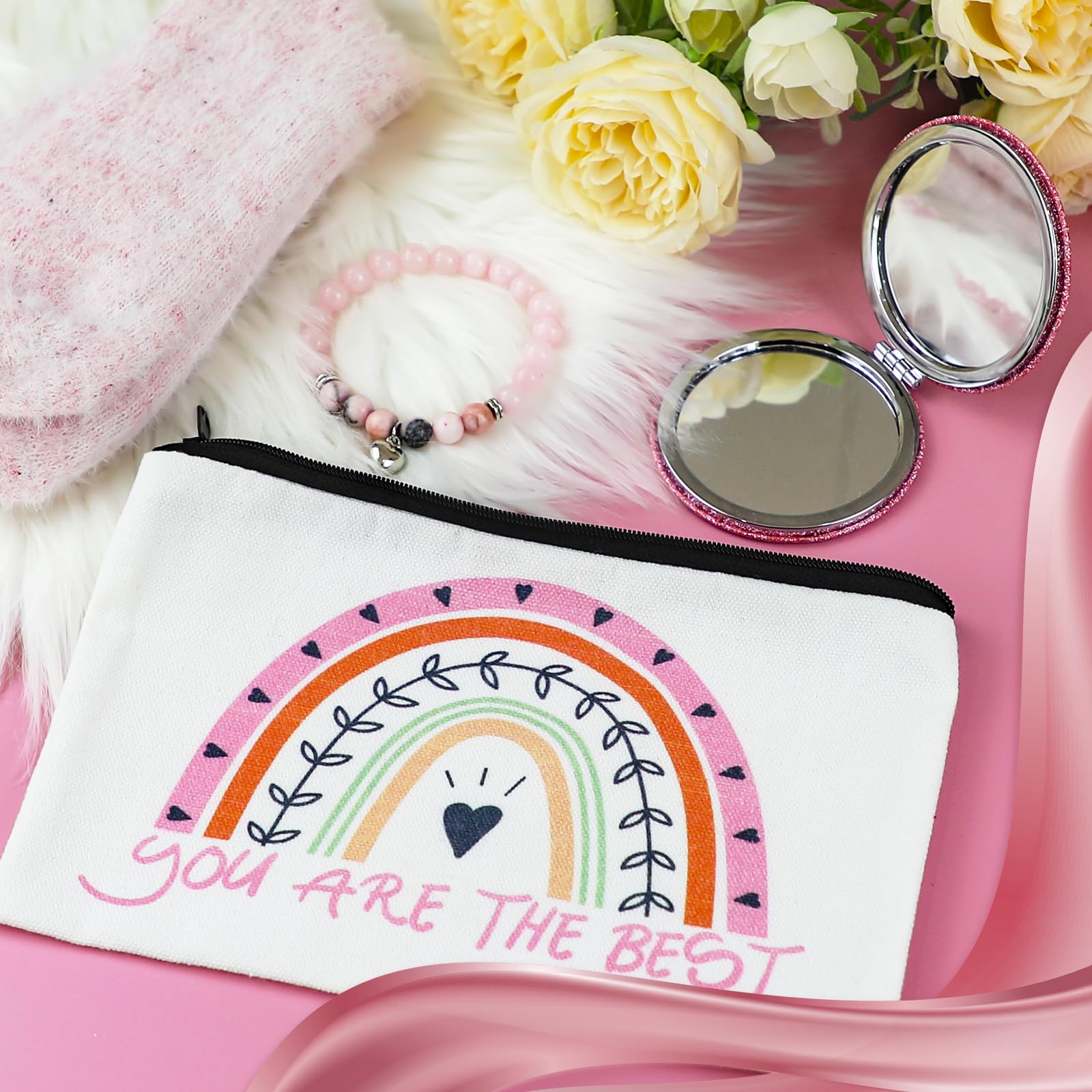 Fethwoin magnifying makeup mirror helps precise makeup application.