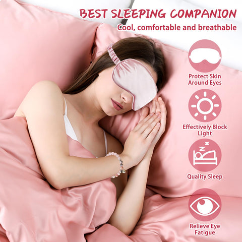 Fethwoin silk eye mask promotes restful sleep during busy days.