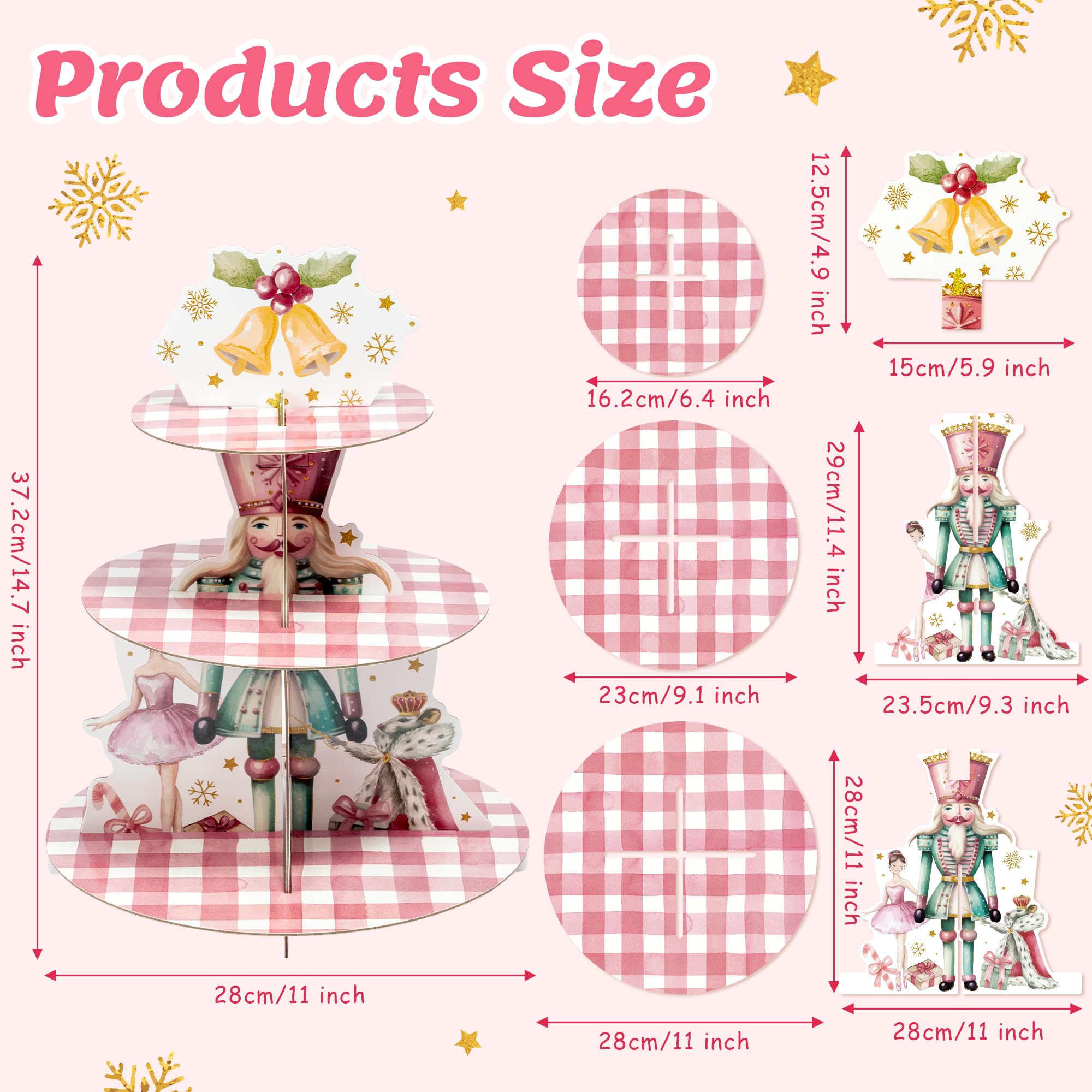 Feuid Gniea nutcracker theme dessert tower adds charm to celebrations