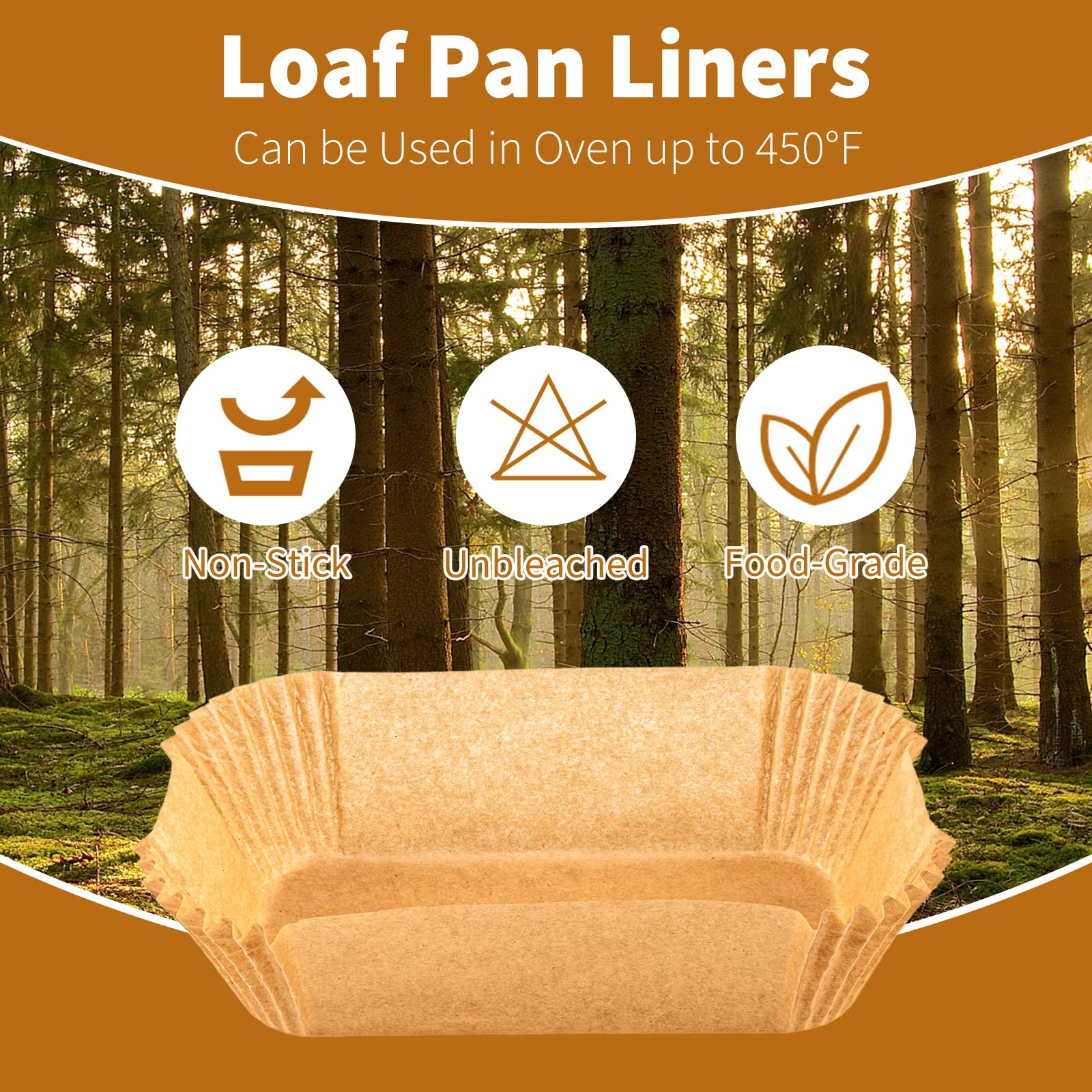 Fevbcnrj banana bread ready liner reduces sticking for neat slices.