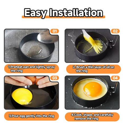 Fevbcnrj egg ring shaping a fluffy omelette