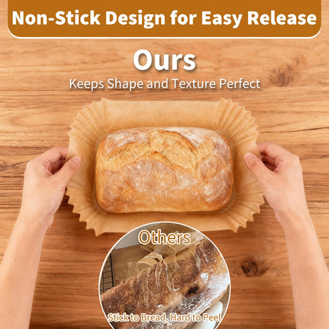 Fevbcnrj oven-safe parchment paper withstands up to 450°F for versatile baking.