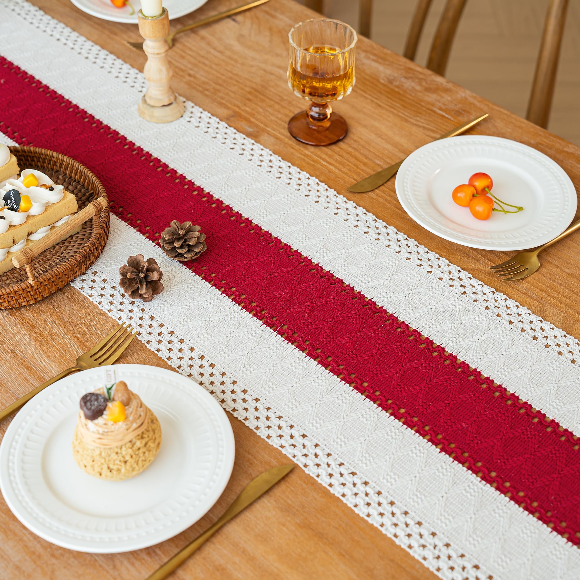 FEXIA wedding and bridal showers table decor in bold red.