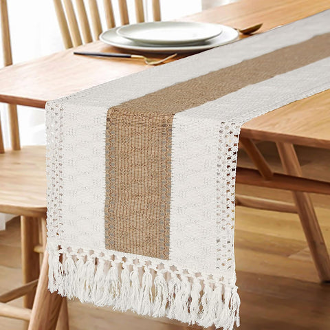FEXIA year-round dining decor featuring the boho runner.