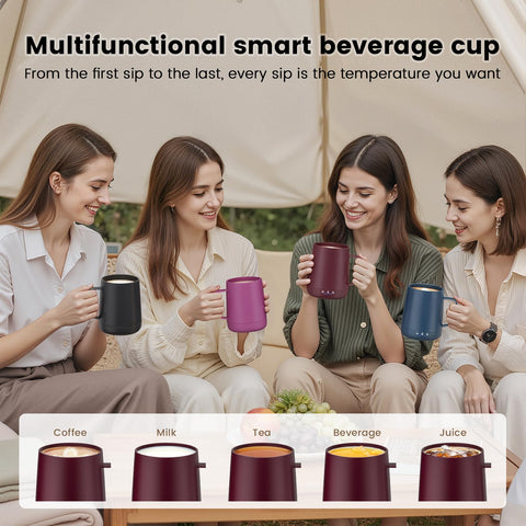 One-button operation on the Fexqic mug simplifies use.