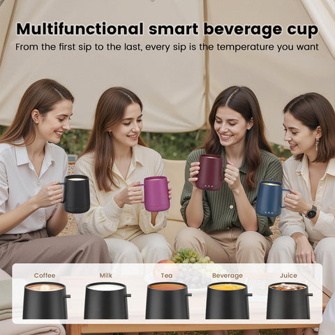 Fexqic mug fits car cup holders for easy sipping on the road.