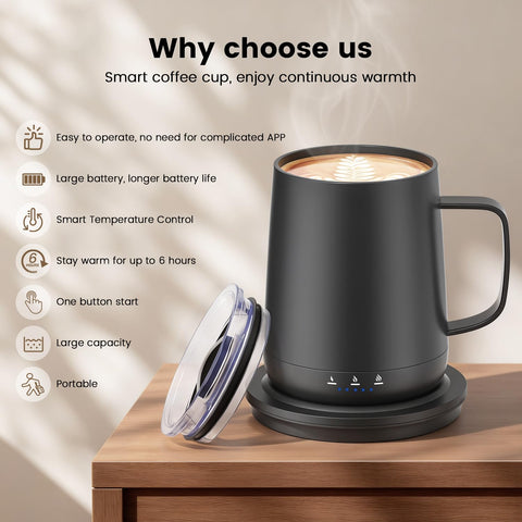 Fexqic mug with leak-proof lid to prevent spills during travel.