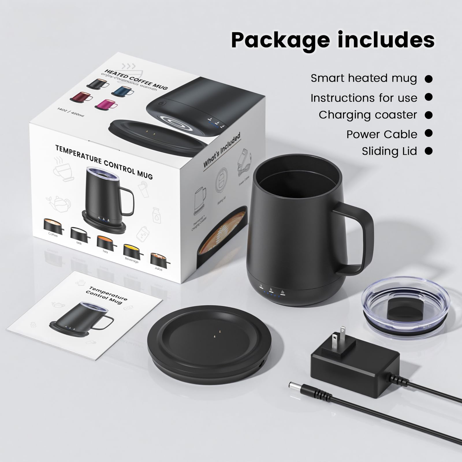 Fexqic mug safety features protect against overheating and dry-boil scenarios.