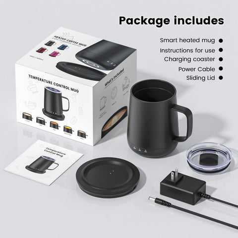 Fexqic mug safety features protect against overheating and dry-boil scenarios.