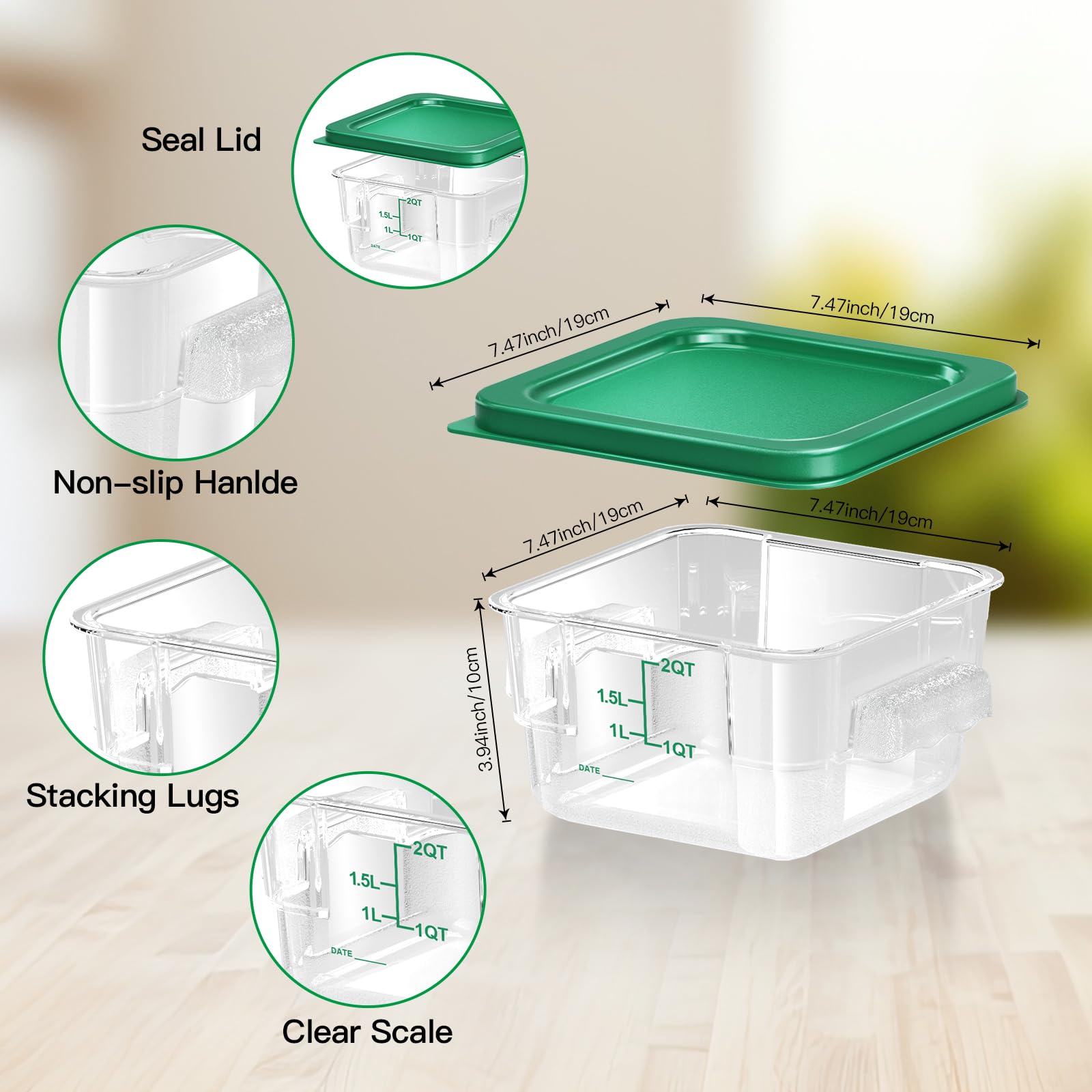 FeyBuosk transparent container lets you see contents at a glance.