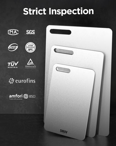 FGJ Katuchef titanium cutting boards in camping setup for outdoor meal prep.