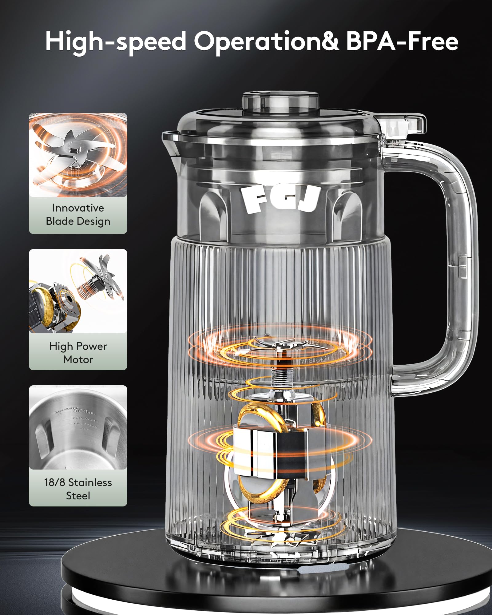 FGJ Nut Milk Maker in use preparing almond milk