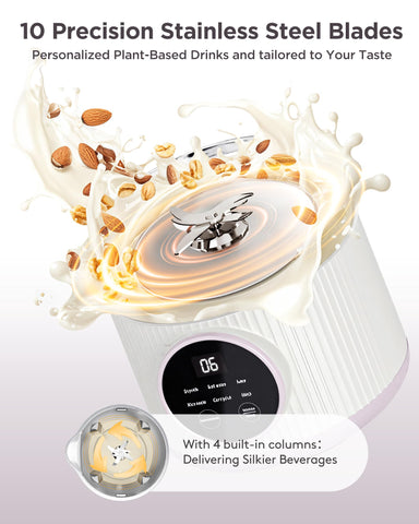 FGJ Nut Milk Maker self-cleaning function saves time after blending