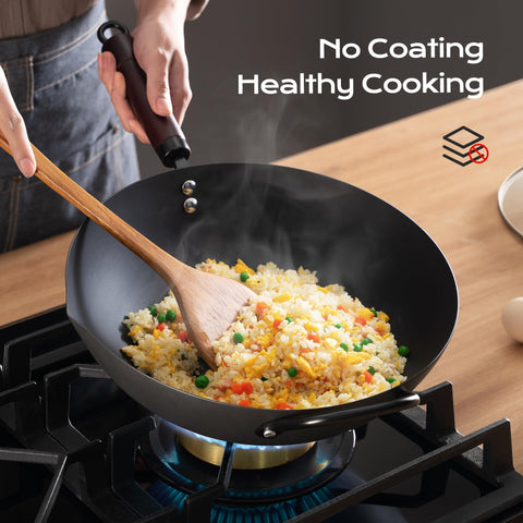 FGJ Wok stir-fry in action shows quick heat response