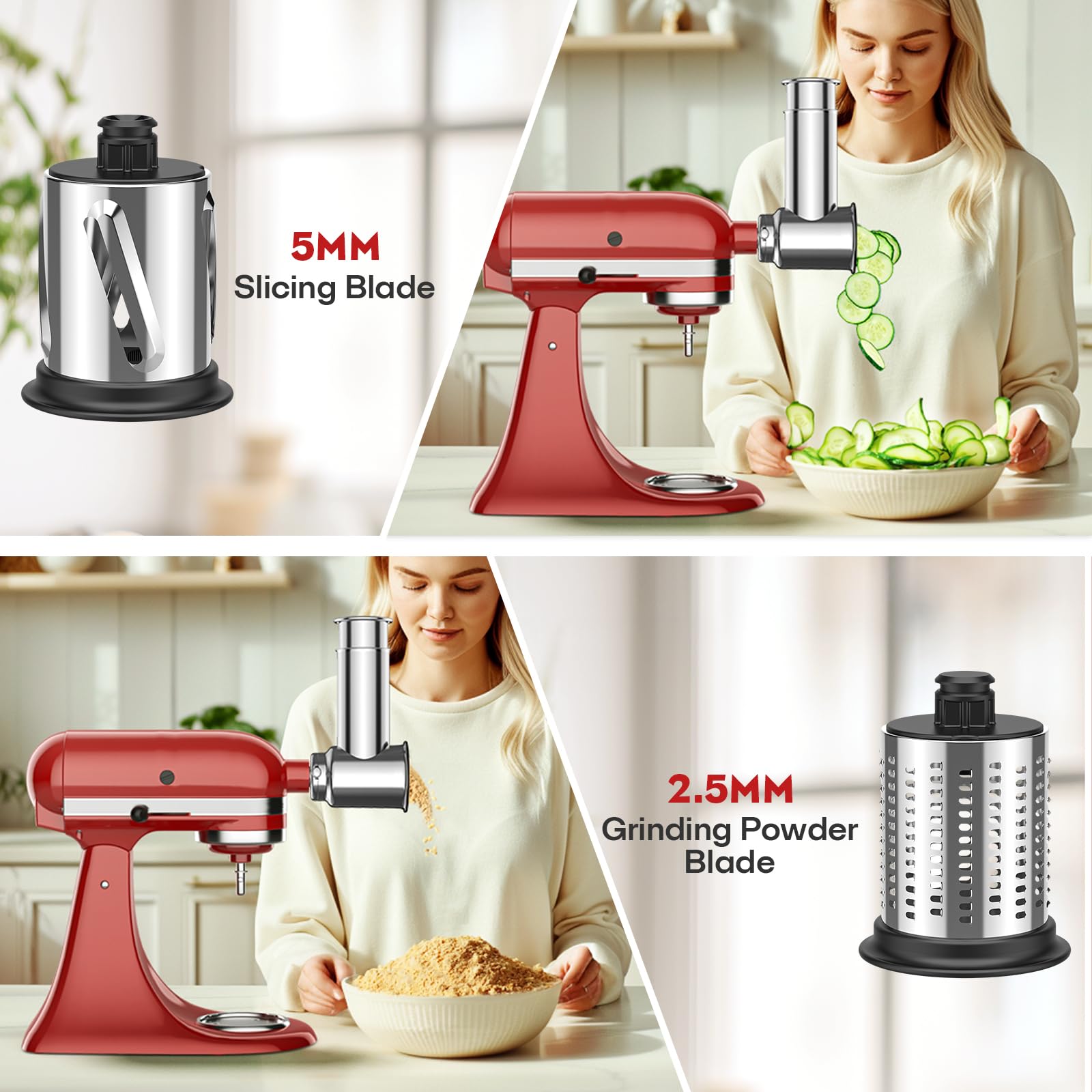 FGREEBLE 3mm grate and 2.5mm grind create fine textures for sauces.